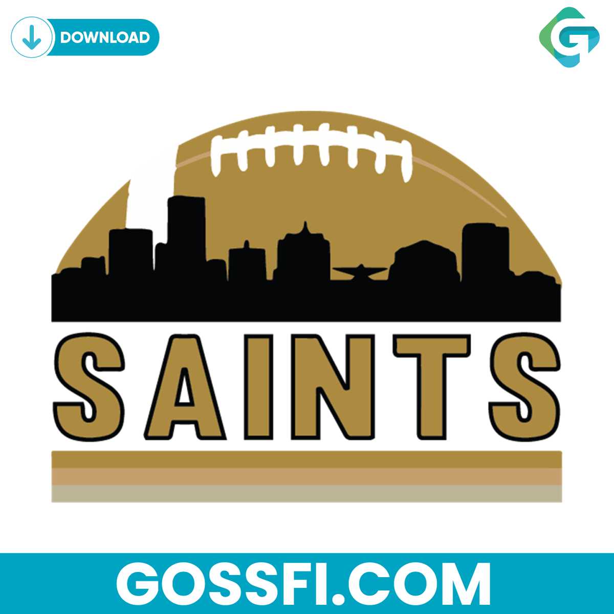 new-orleans-saints-football-skyline-svg