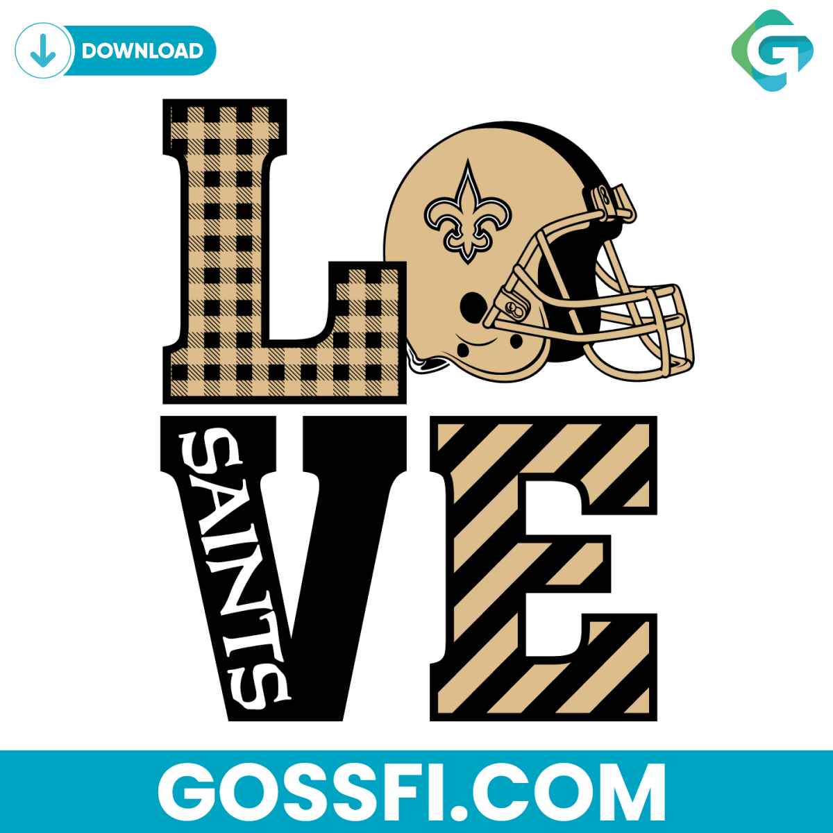 love-new-orleans-saints-helmet-svg-digital-download