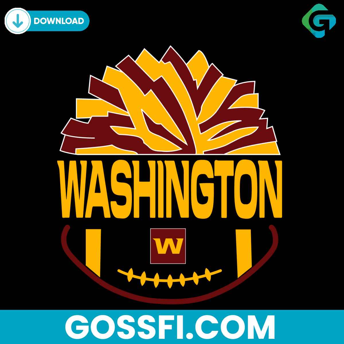 washington-football-team-pom-poms-svg