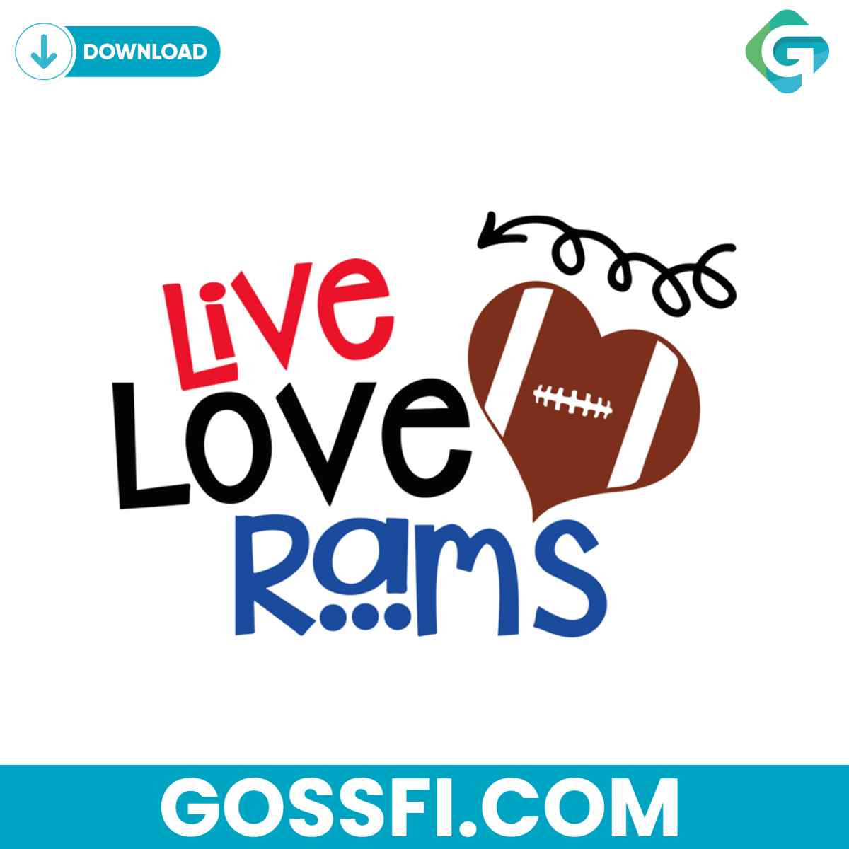 live-love-rams-football-svg-cricut-digital-download