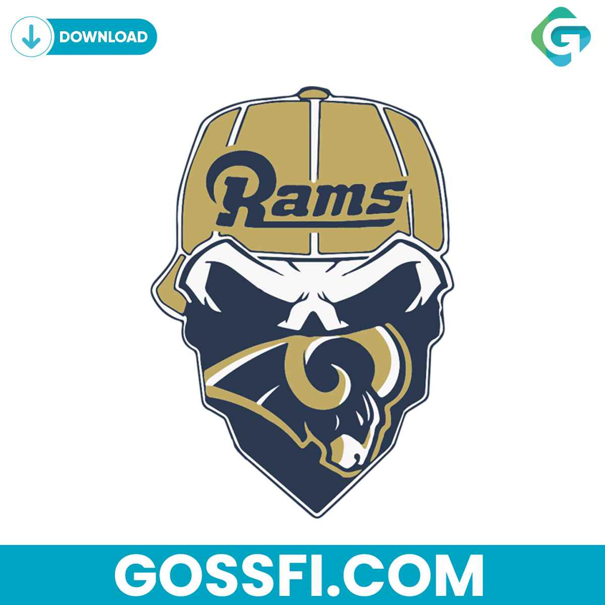 los-angeles-rams-skull-svg-cricut-digital-download