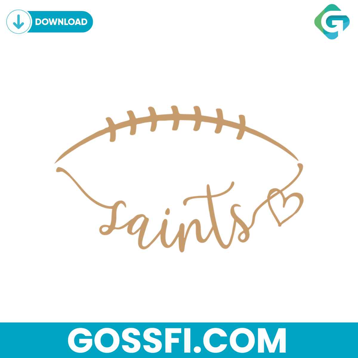 new-orleans-saints-football-heart-svg