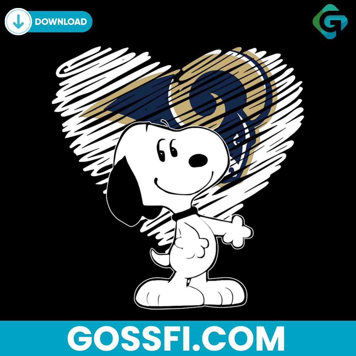 snoopy-los-angeles-rams-heart-svg