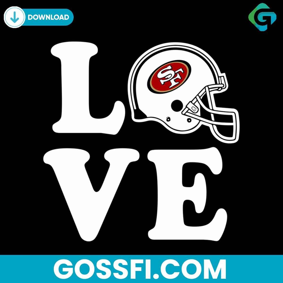 love-helmet-san-francisco-49ers-svg