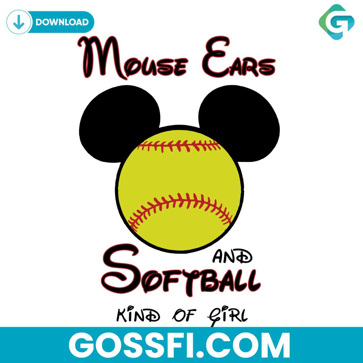 mickey-mouse-ears-and-softball-svg