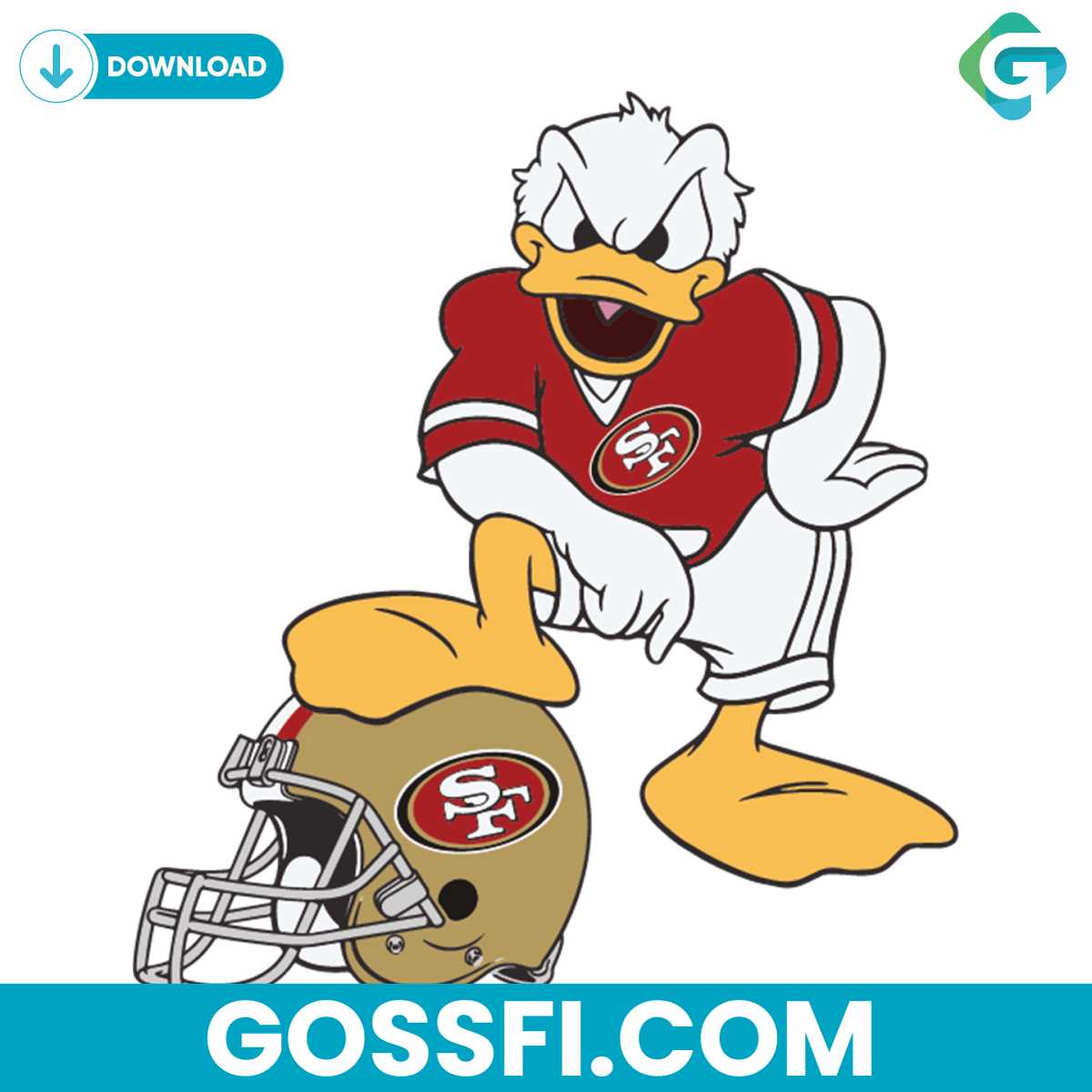 donald-duck-san-francisco-49ers-svg-digital-download