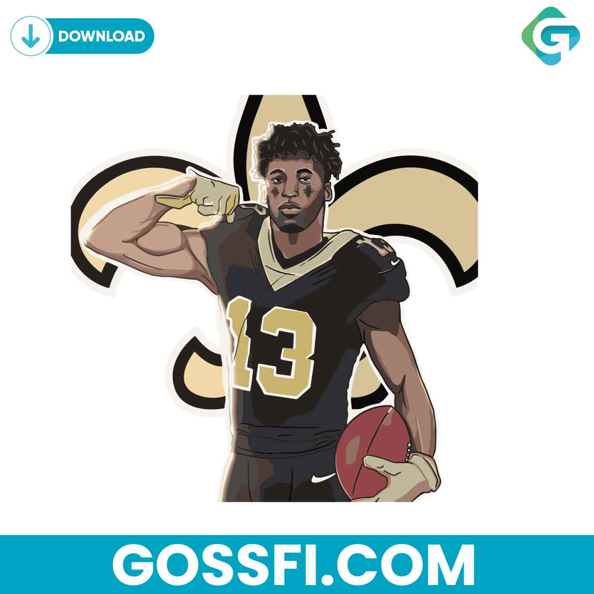 football-player-michael-thomas-saints-svg