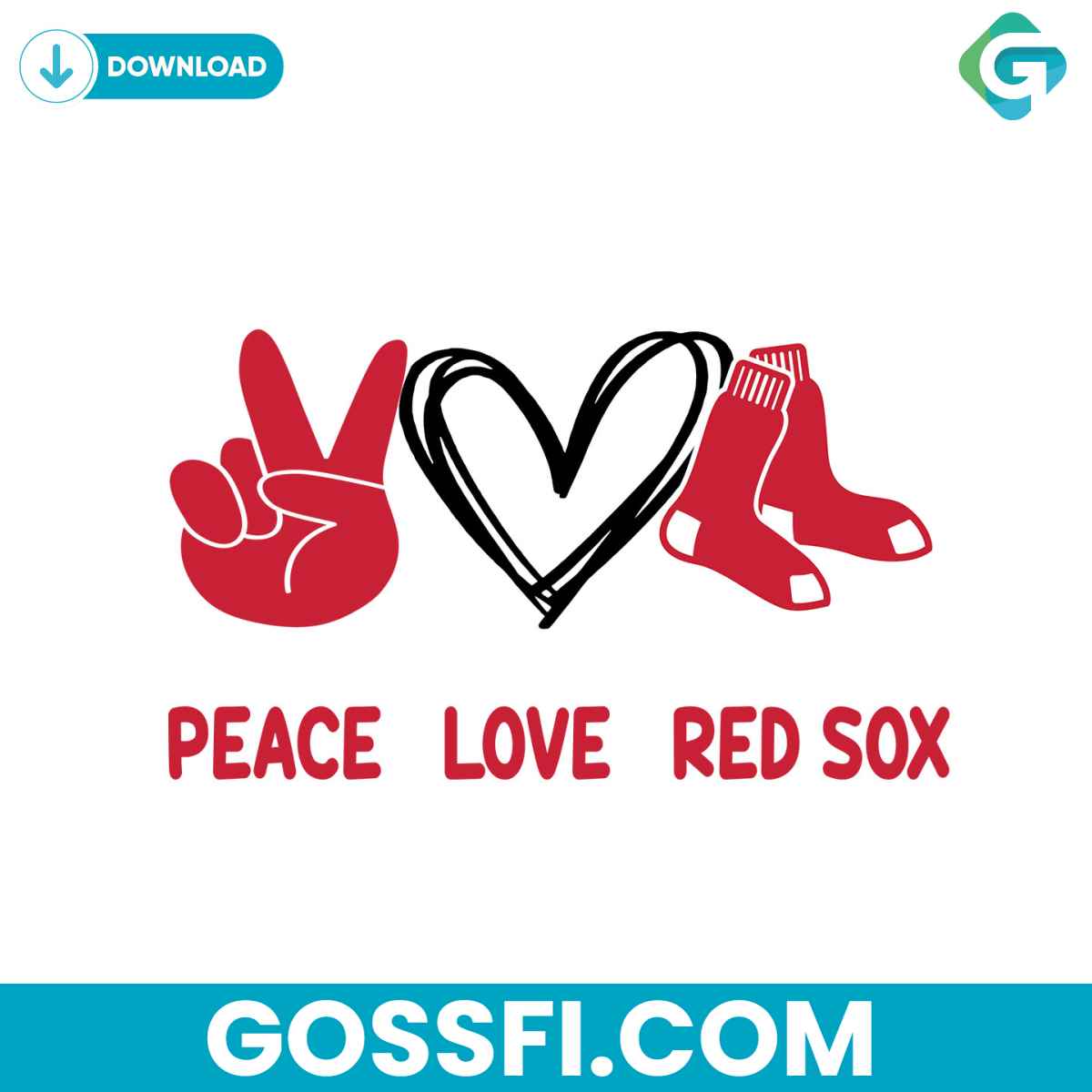 peace-love-red-sox-svg-digital-download