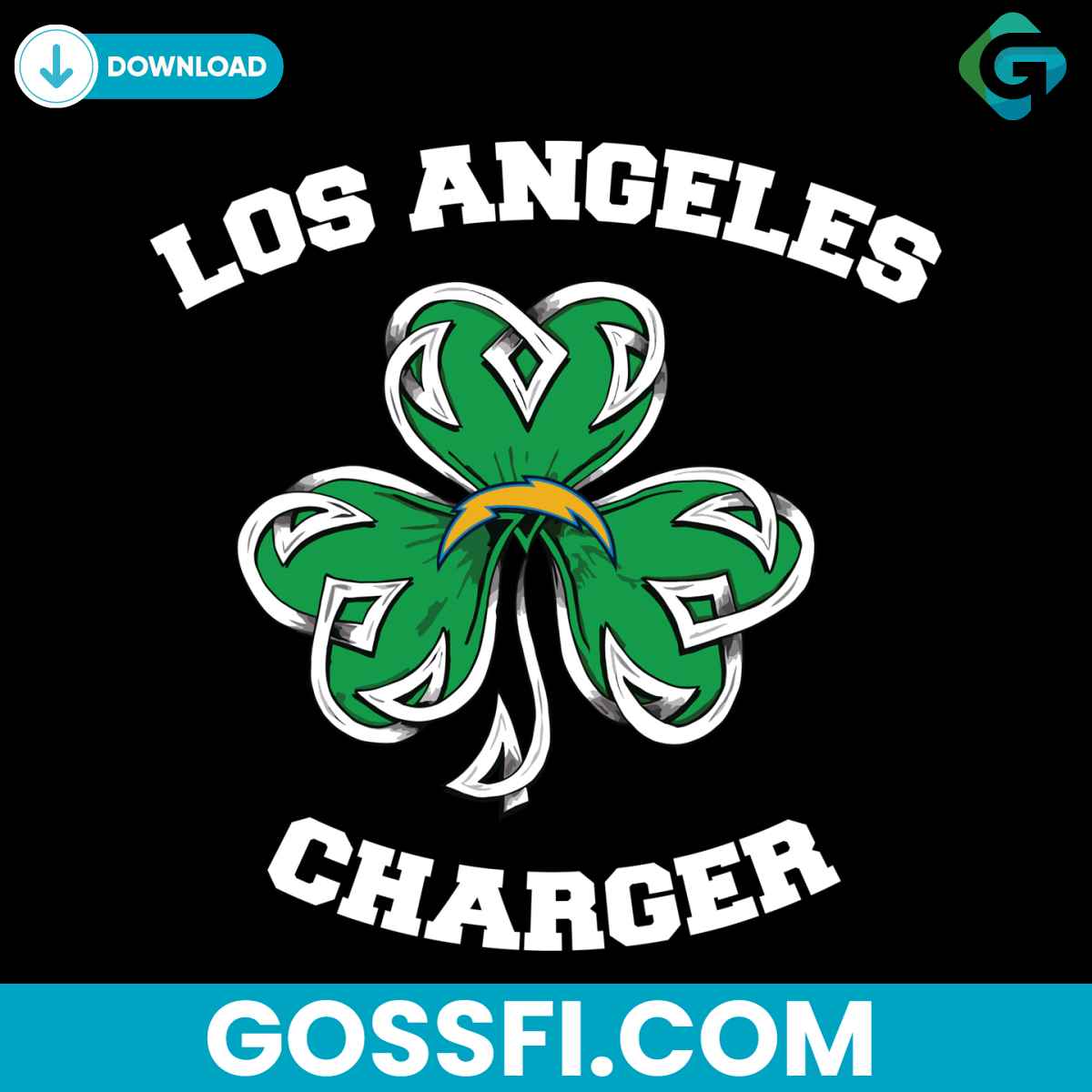 shamrock-st-patricks-day-los-angeles-chargers-svg