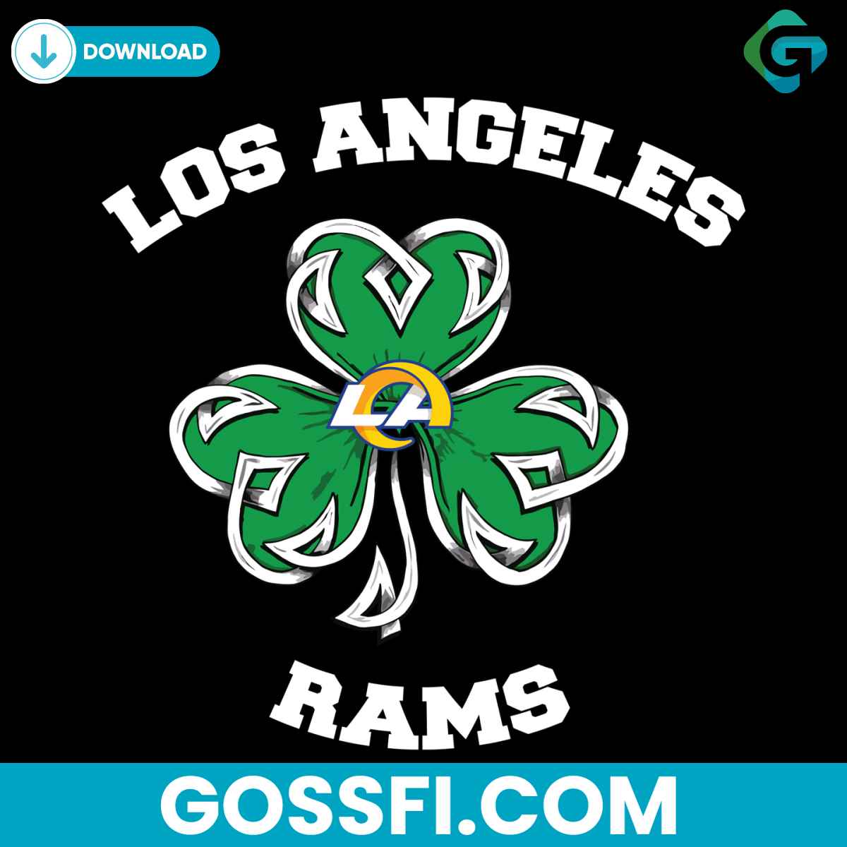 shamrock-football-st-patricks-day-los-angeles-rams-svg