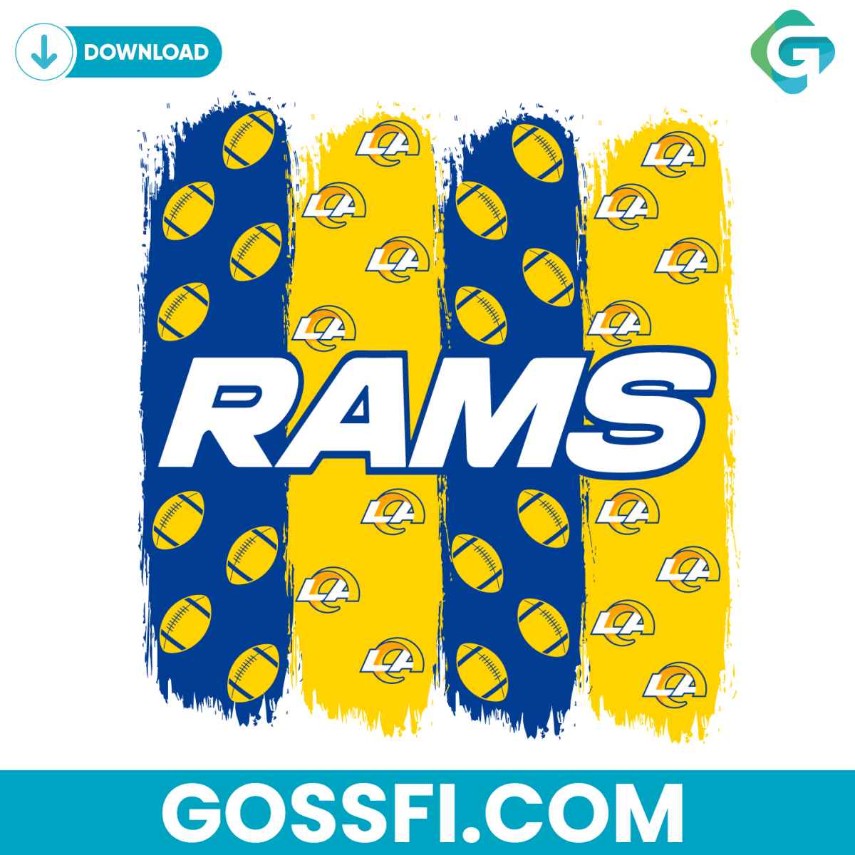 los-angeles-rams-football-pattern-svg