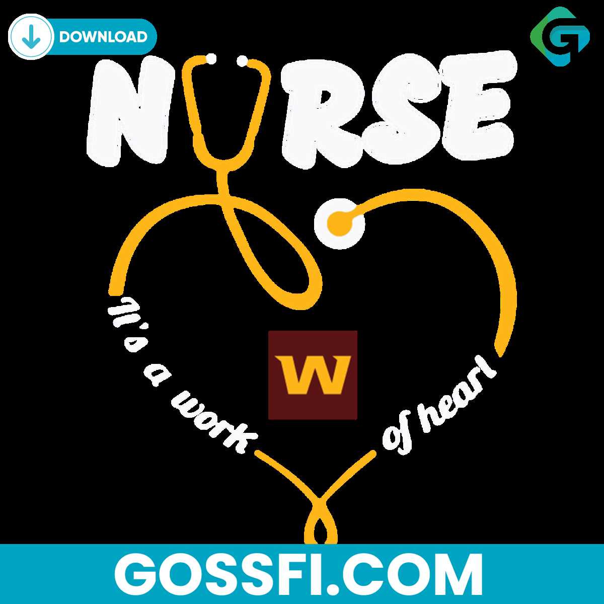 nurse-it-is-a-work-of-heart-washington-football-team-svg