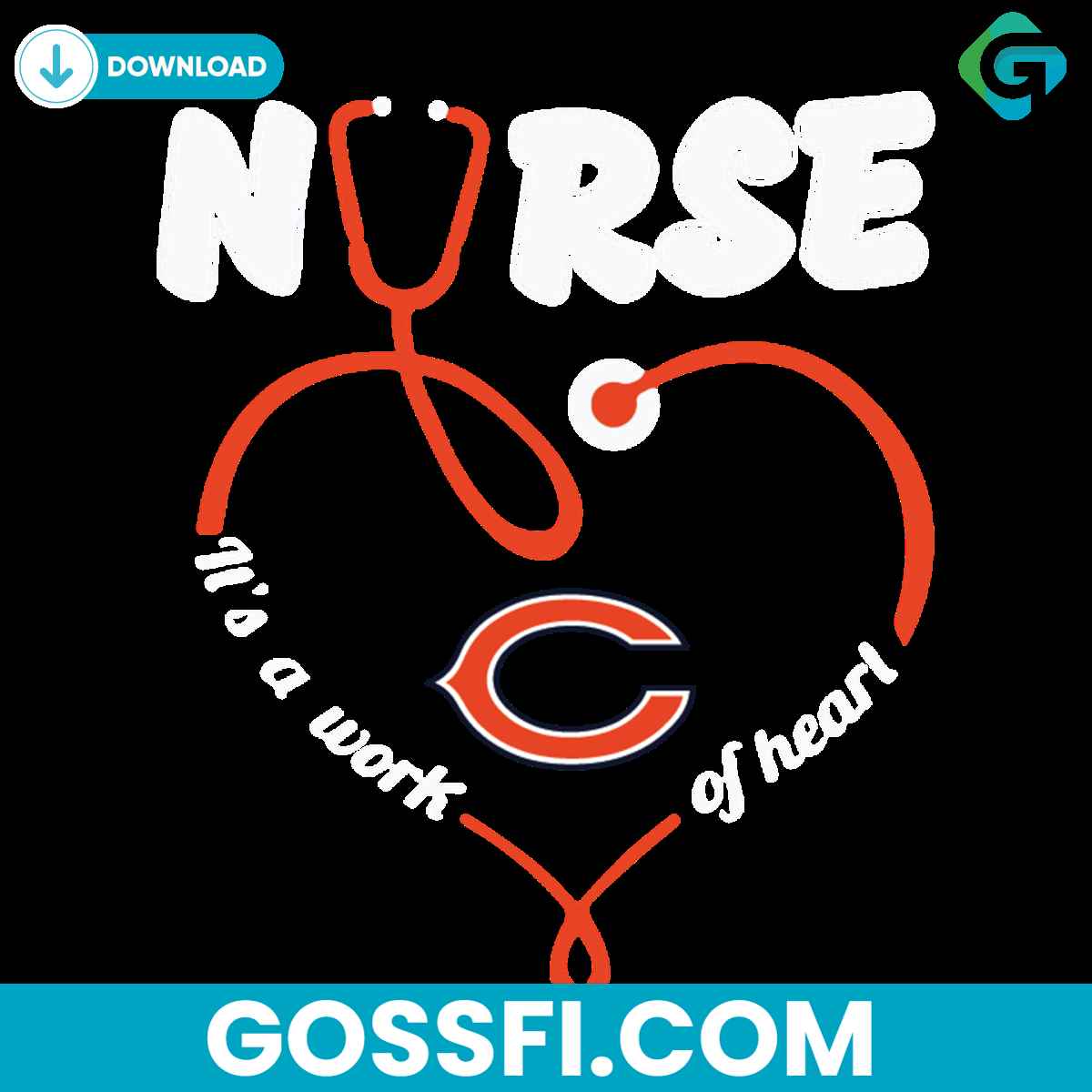nurse-it-is-a-work-of-heart-chicago-bears-svg