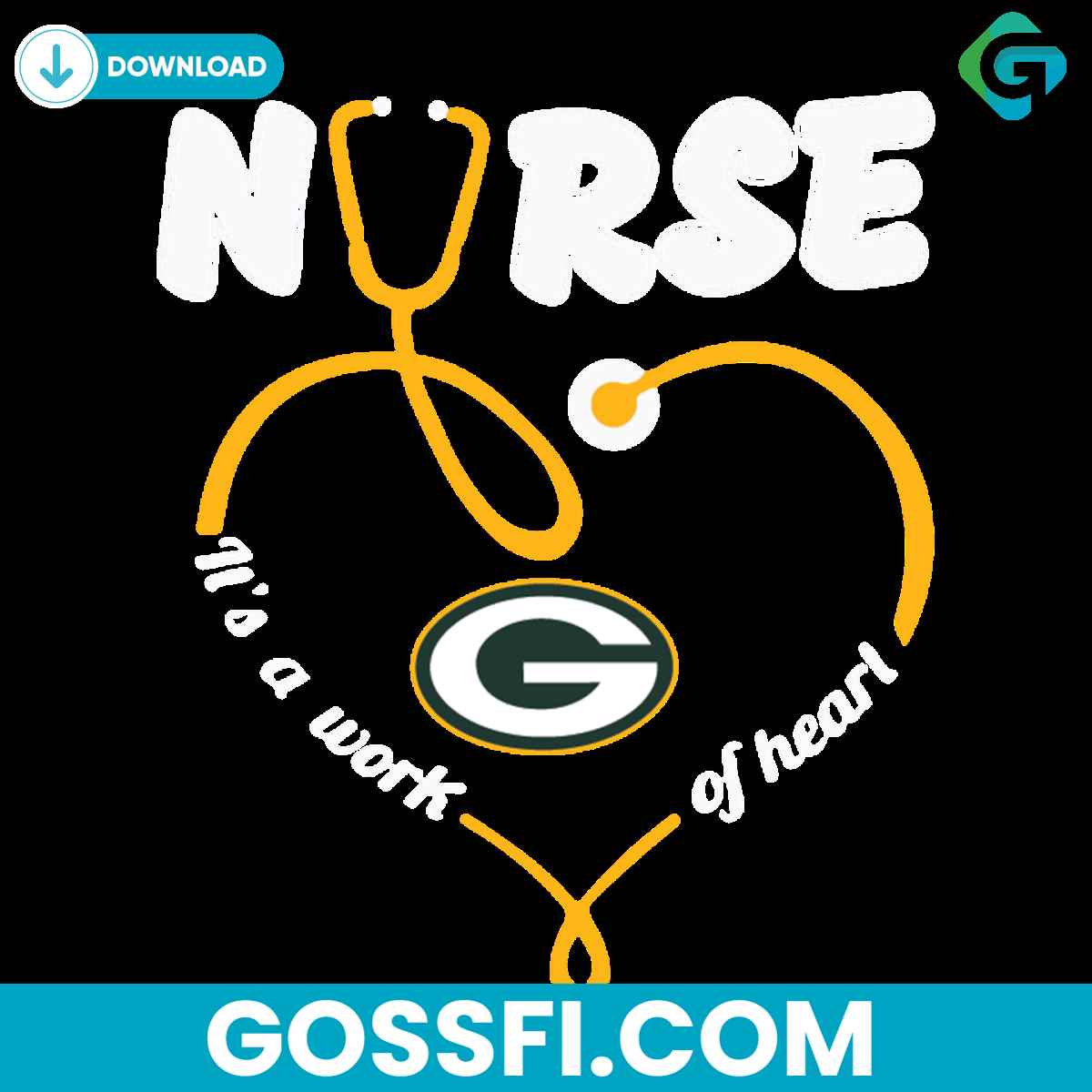 nurse-it-is-a-work-of-heart-green-bay-packers-svg