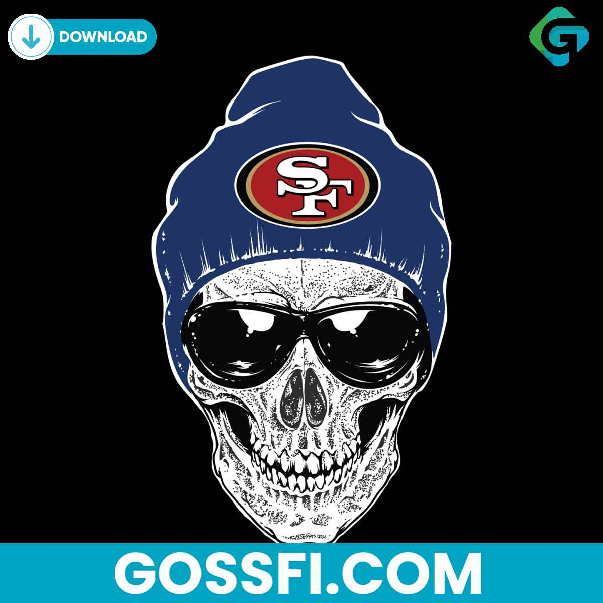 skull-san-francisco-49ers-svg-cricut-digital-download