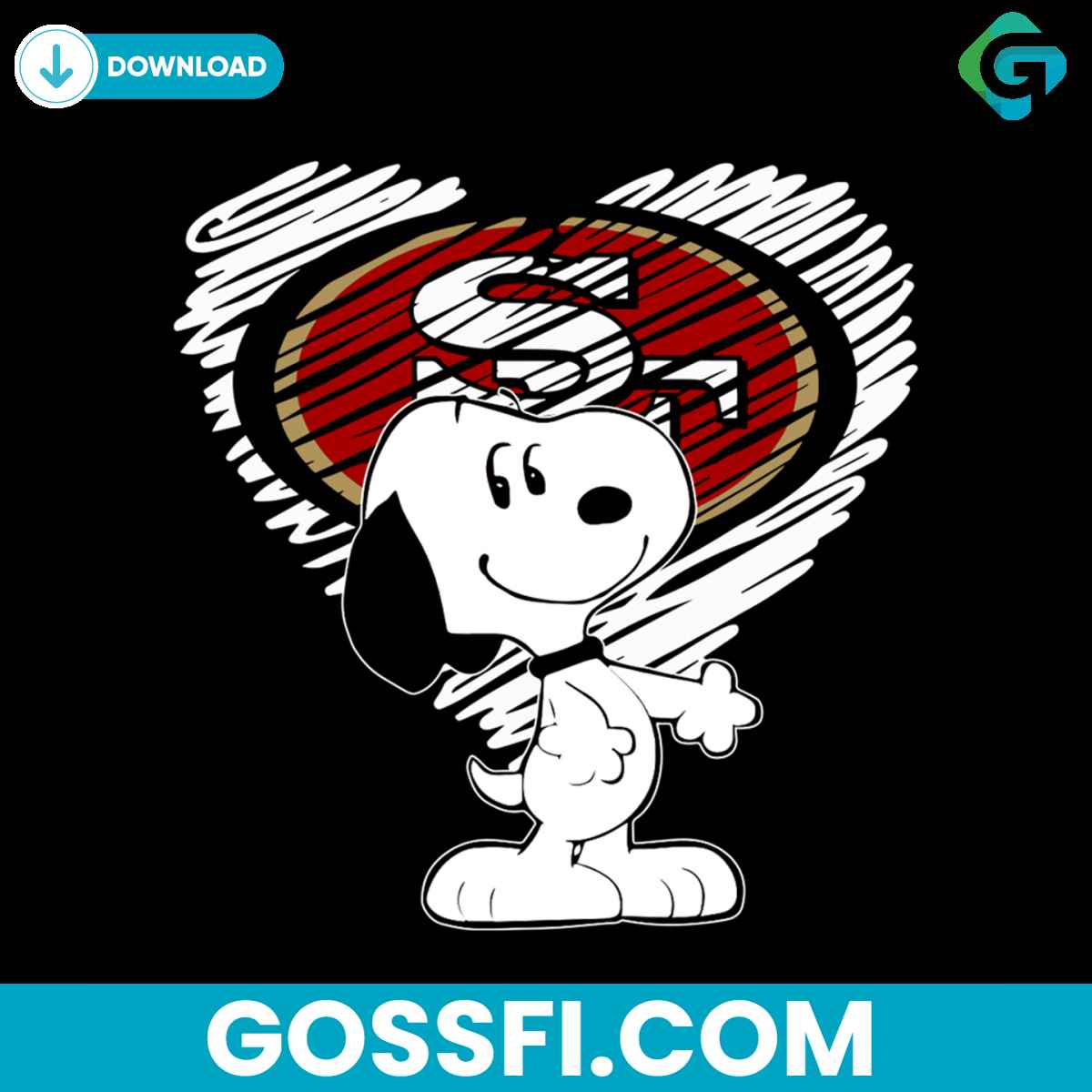 snoopy-san-francisco-49ers-heart-svg