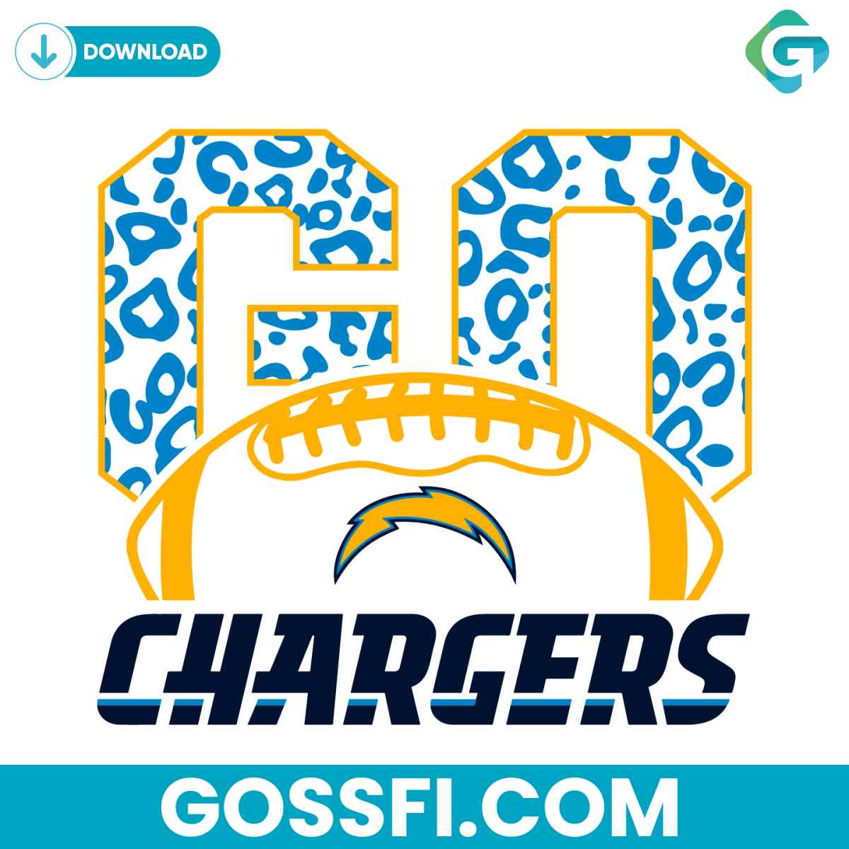 go-los-angeles-chargers-leopard-svg