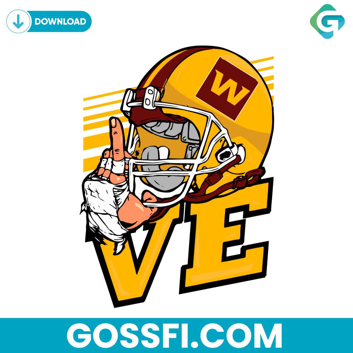 love-washington-football-team-nfl-svg-digital-download