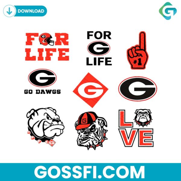 georgia-bulldogs-bundle-svg-digital-download