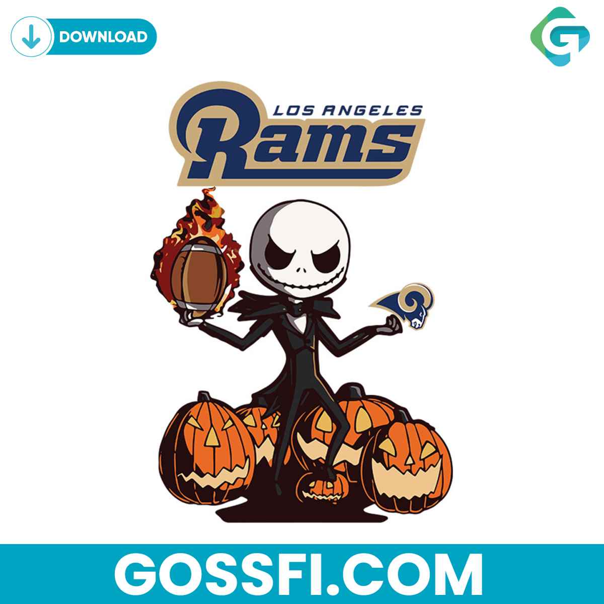 los-angeles-rams-jack-skellington-halloween-svg