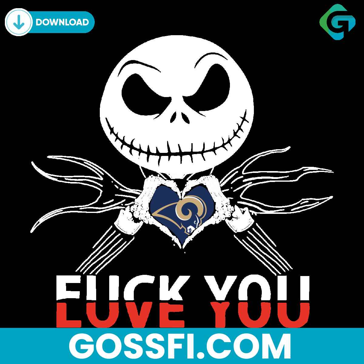 los-angeles-rams-love-you-jack-skellington-halloween-svg