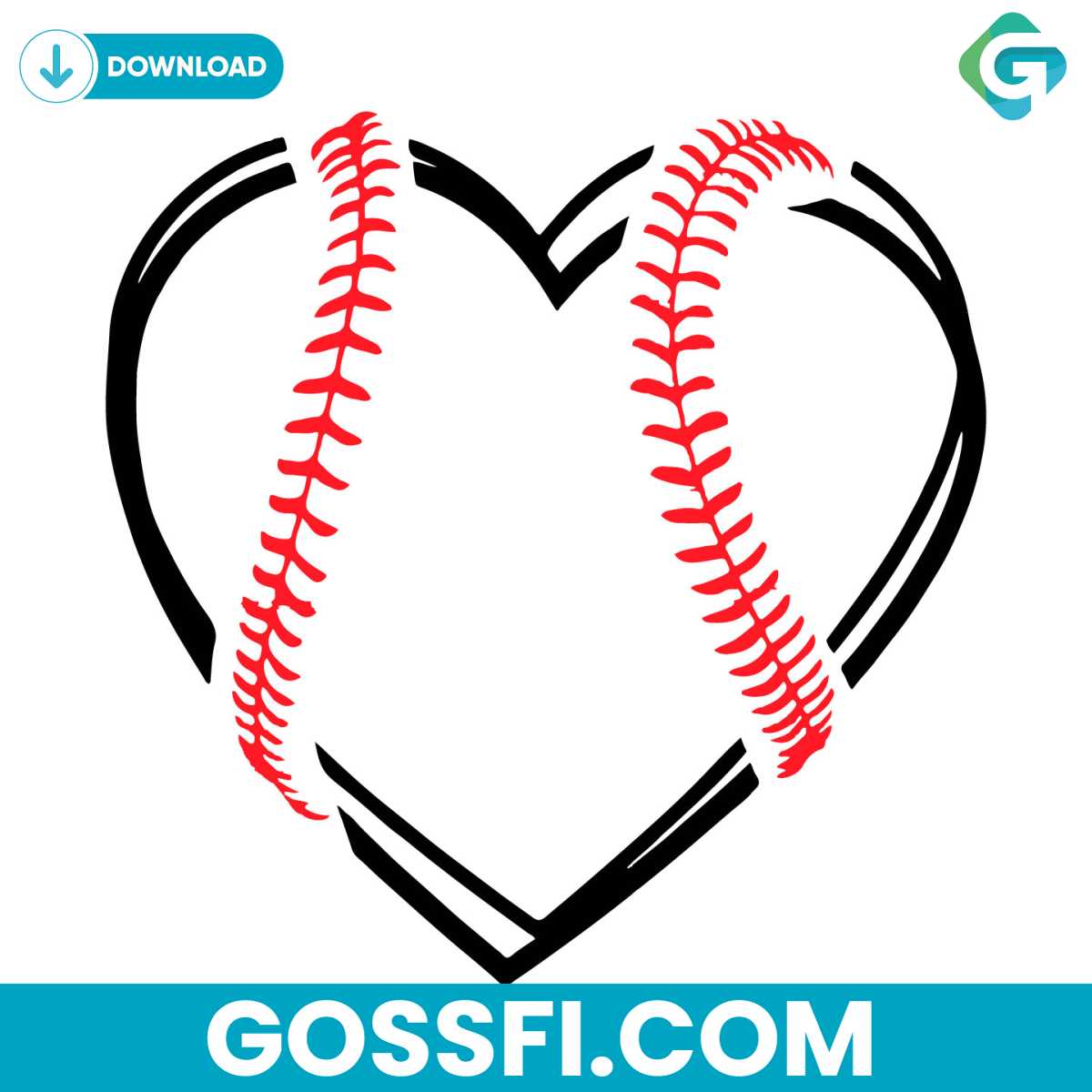 baseball-heart-svg-digital-download