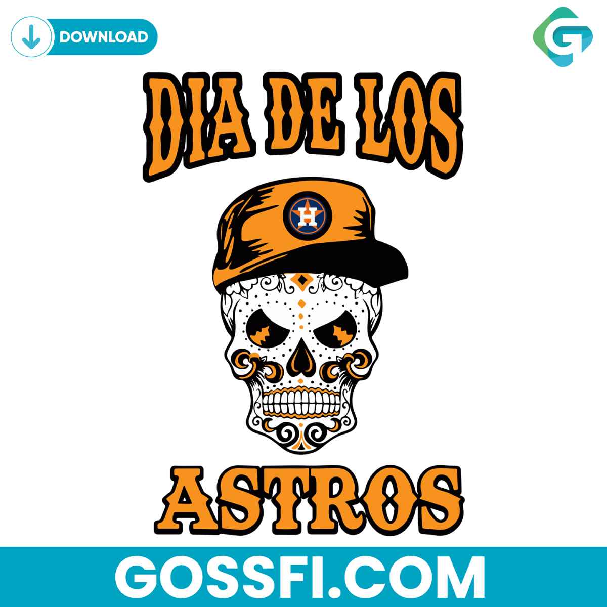 dia-de-los-astros-skull-baseball-logo-svg