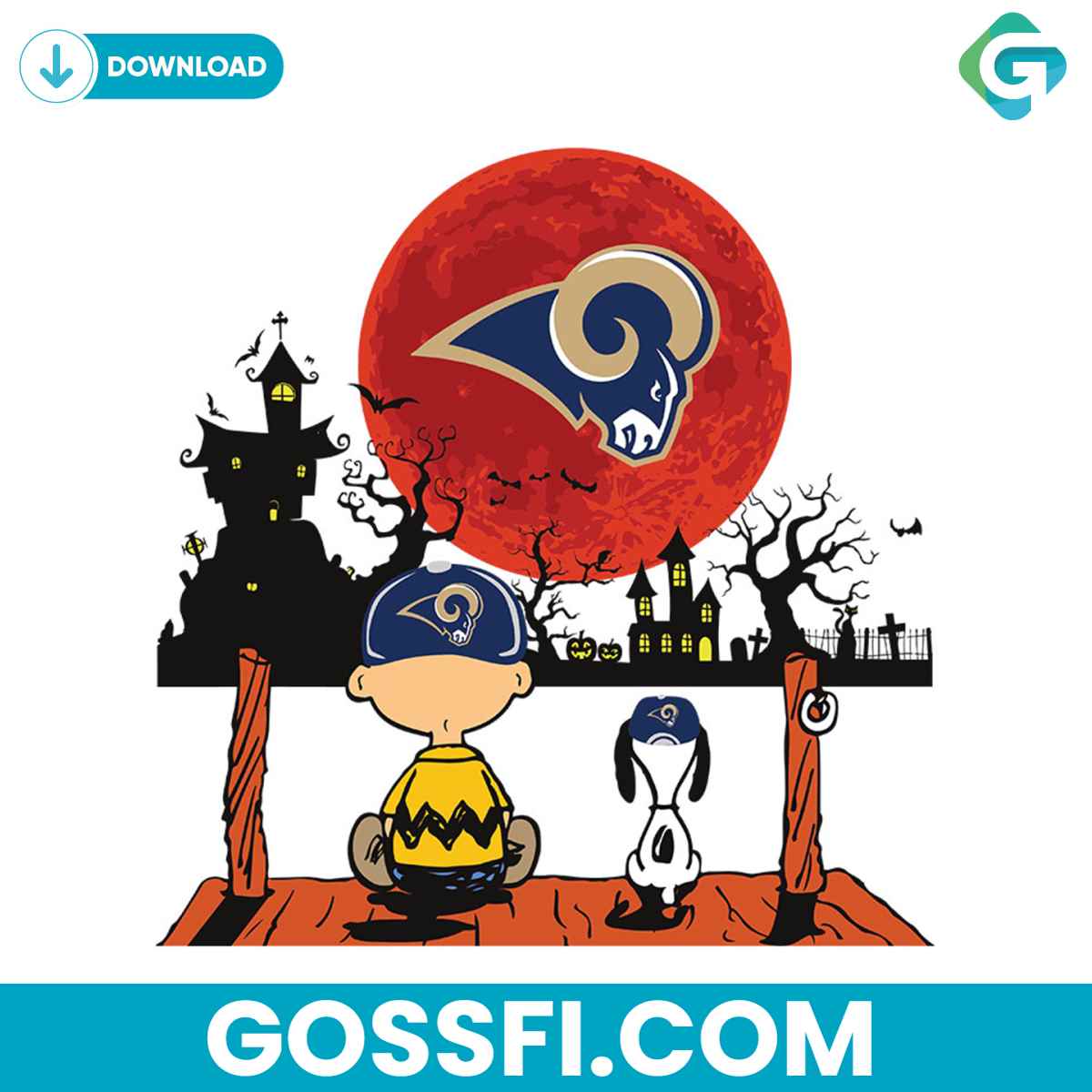 charlie-brown-and-snoopy-watching-los-angeles-rams-svg
