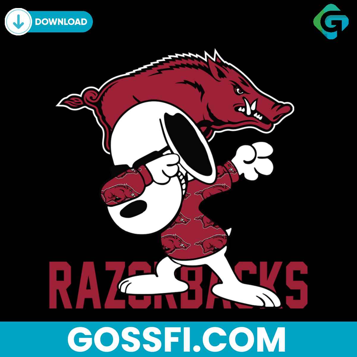 snoopy-dabbing-arkansas-razorbacks-svg-cricut-digital-download