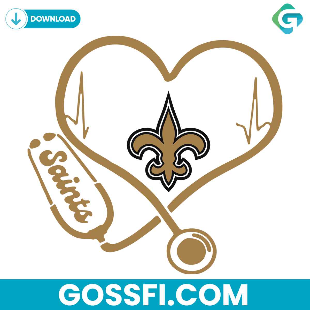 new-orleans-saints-heart-stethoscope-svg