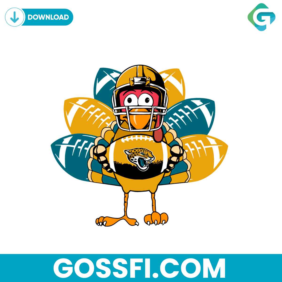 jacksonville-jaguars-turkey-svg-digital-download