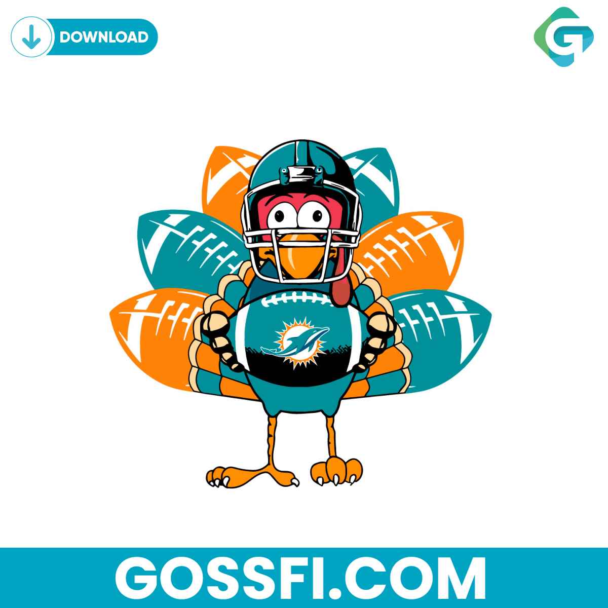 miami-dolphins-turkey-svg-digital-download