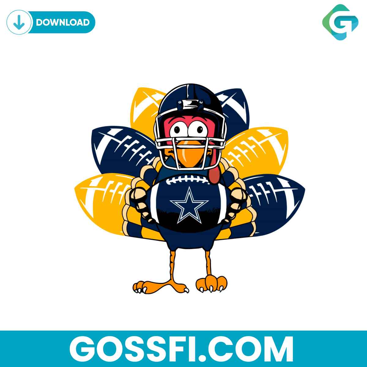 dallas-cowboys-turkey-svg-digital-download