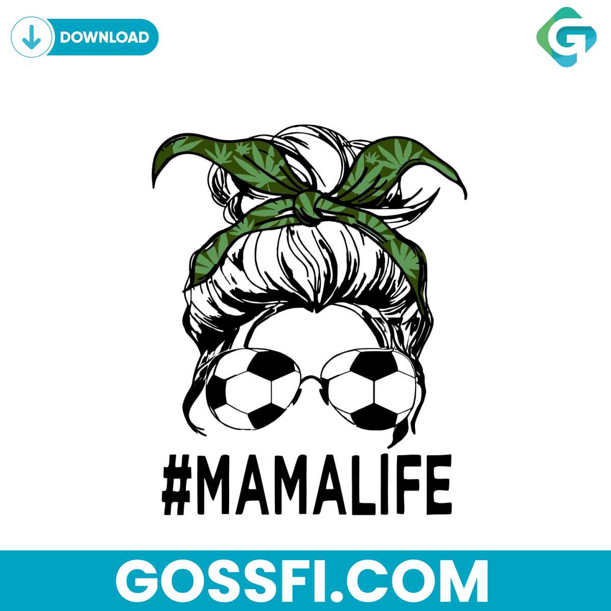 football-mama-life-cannabis-svg-digital-download