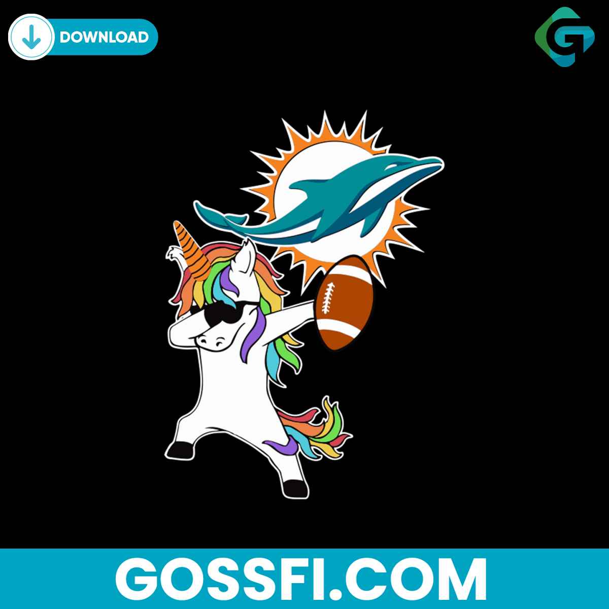 dabbing-hip-hop-unicorn-with-miami-dolphins-svg