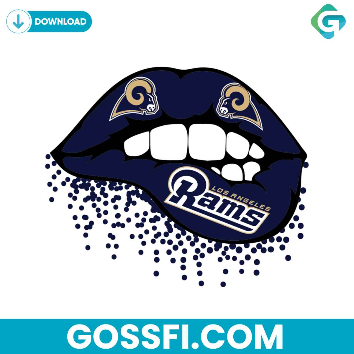 los-angeles-rams-inspired-lips-svg