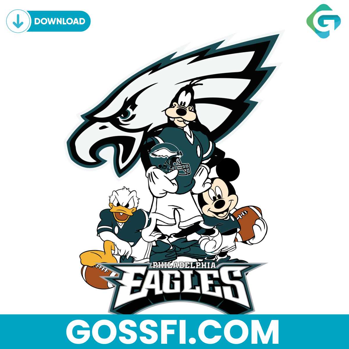 eagles-with-mickey-and-donald-svg