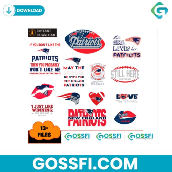 new-england-patriots-football-bundle-svg