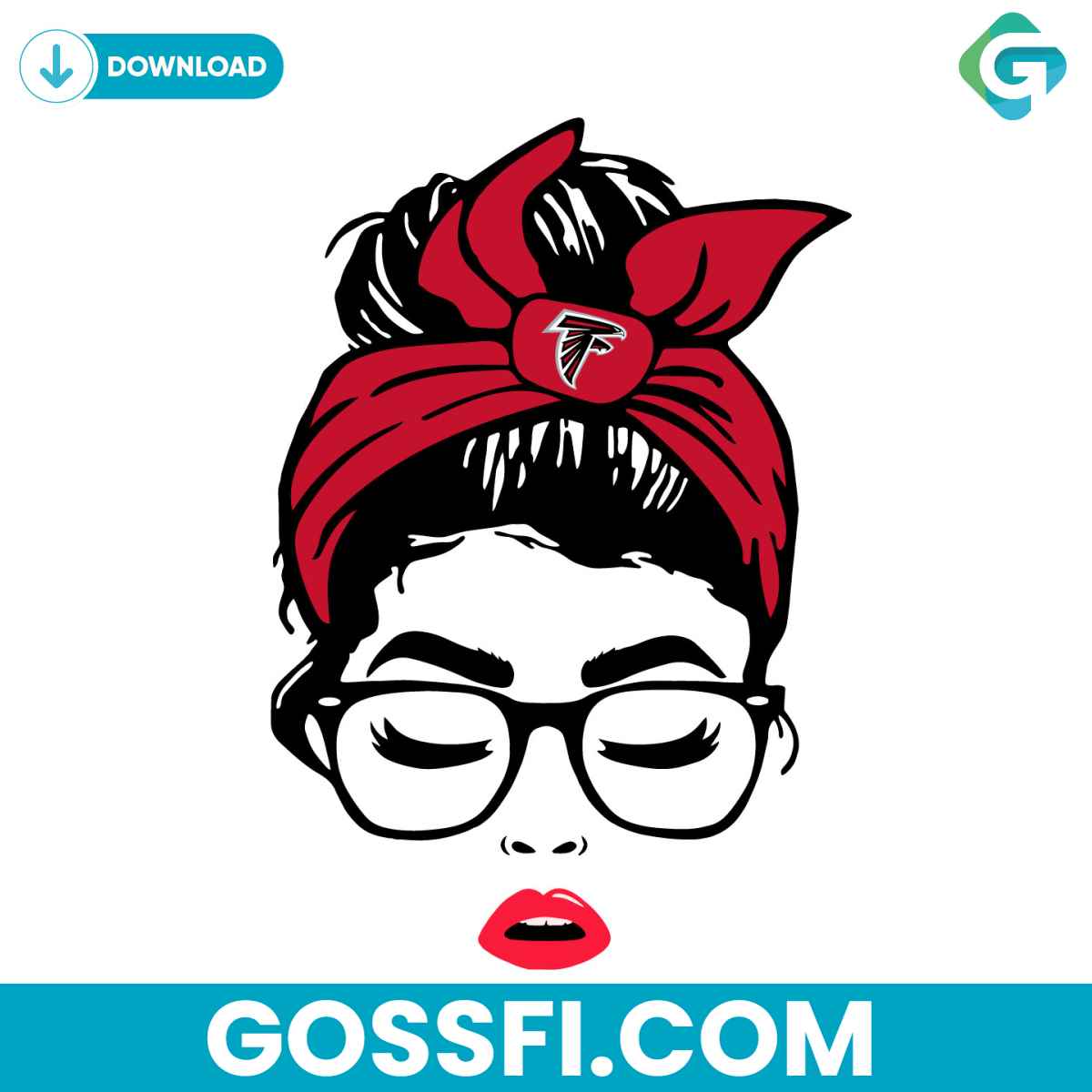 atlanta-falcons-football-team-messy-bun-svg