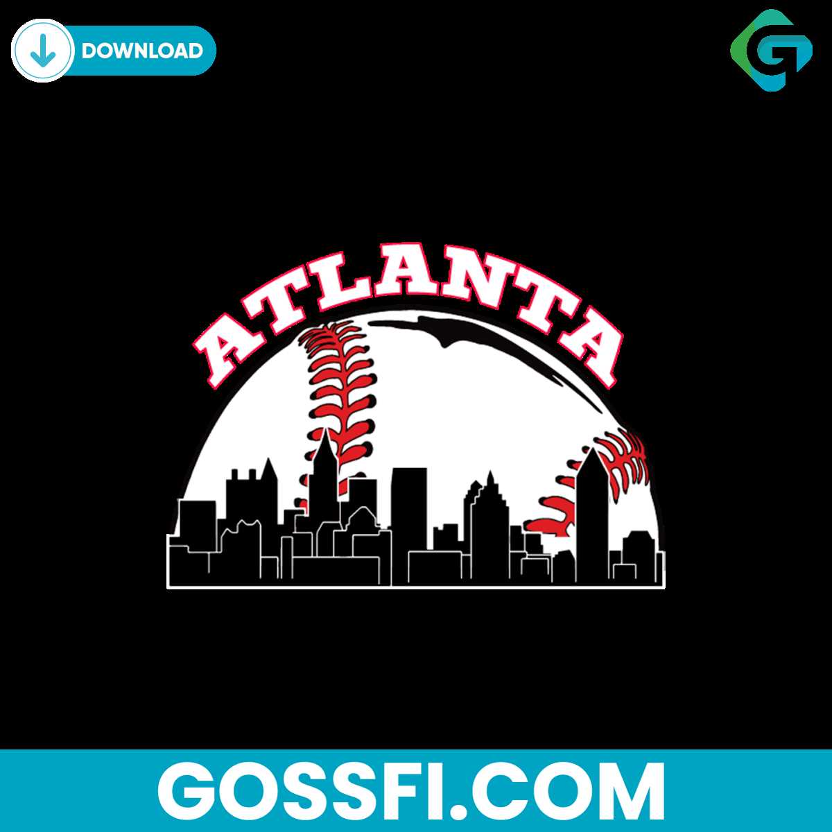 atlanta-baseball-skyline-svg-digital-download