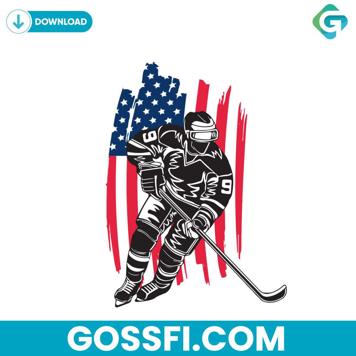 united-states-hockey-player-svg-digital-download