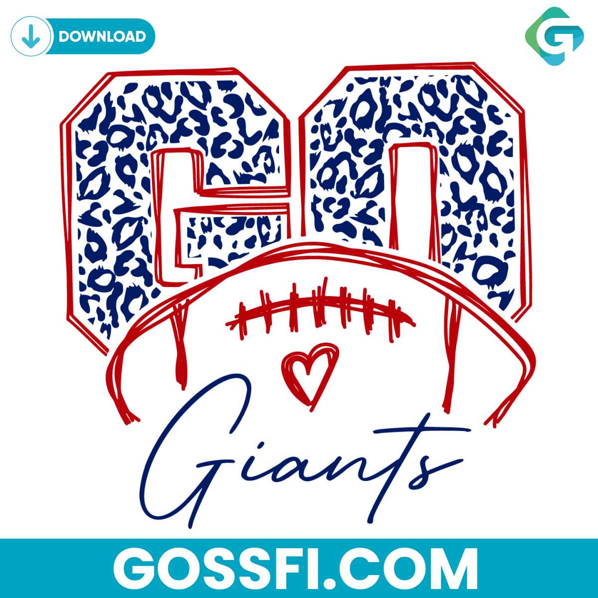 go-giants-football-leopard-pattern-svg