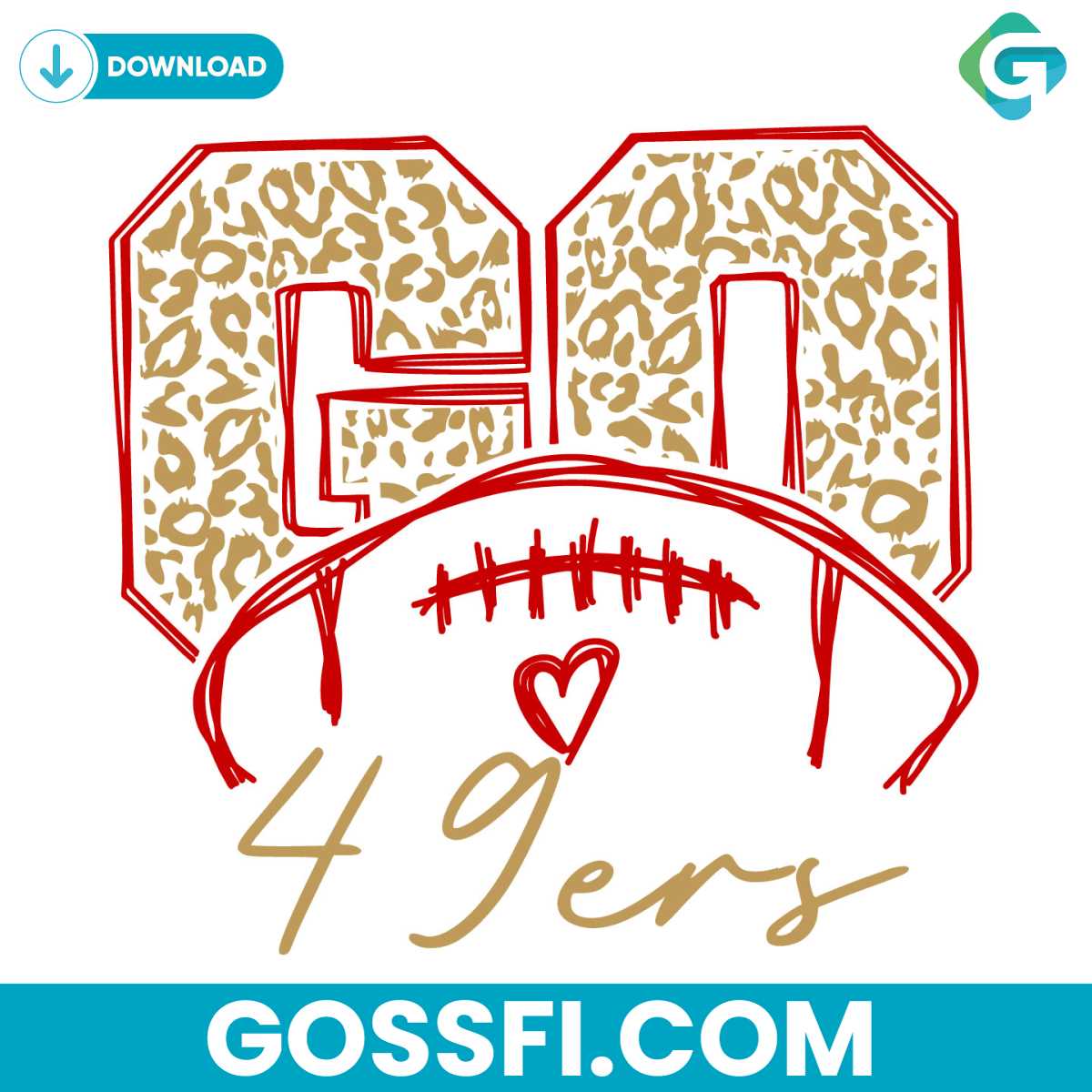 go-49ers-football-leopard-pattern-svg