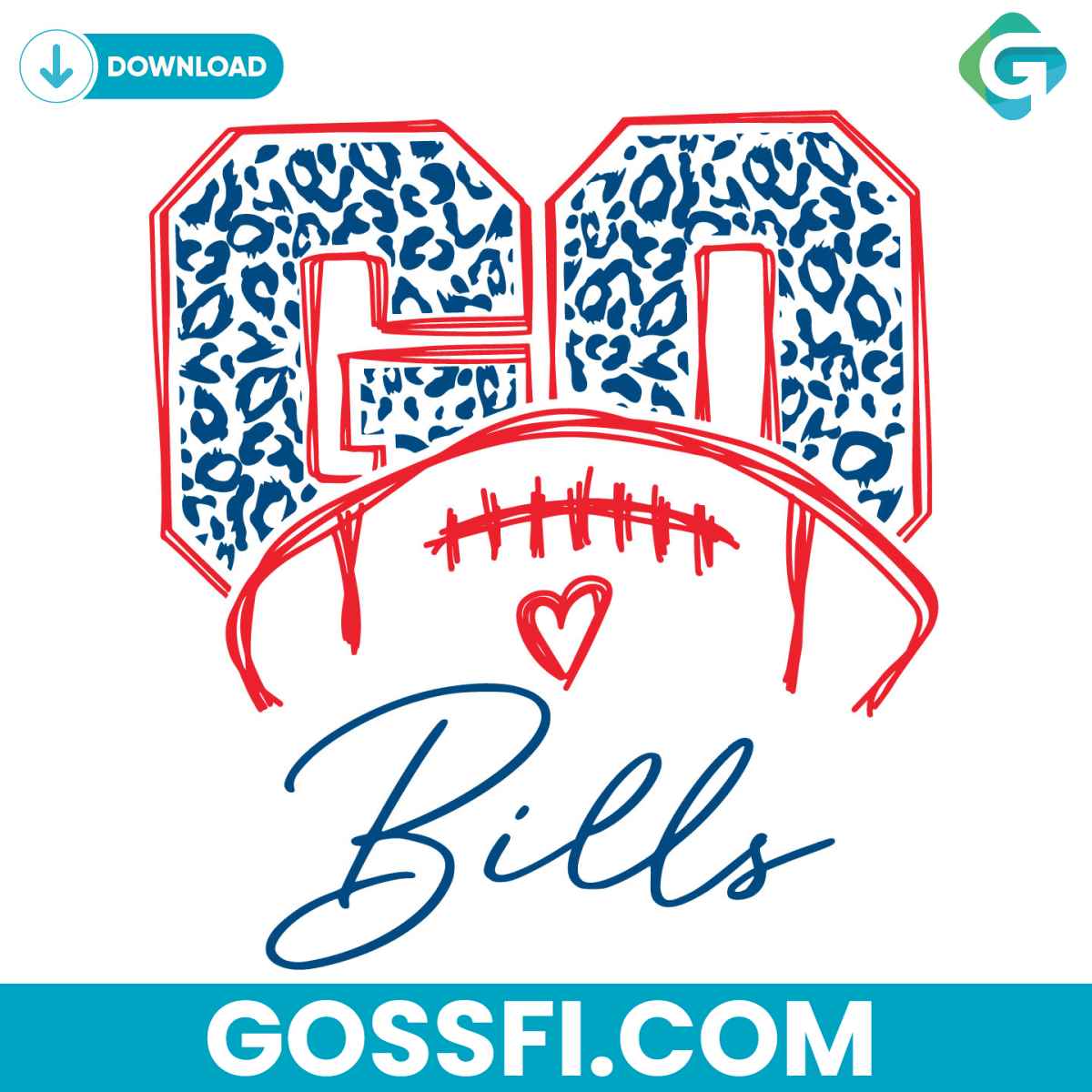 go-bills-football-leopard-pattern-svg