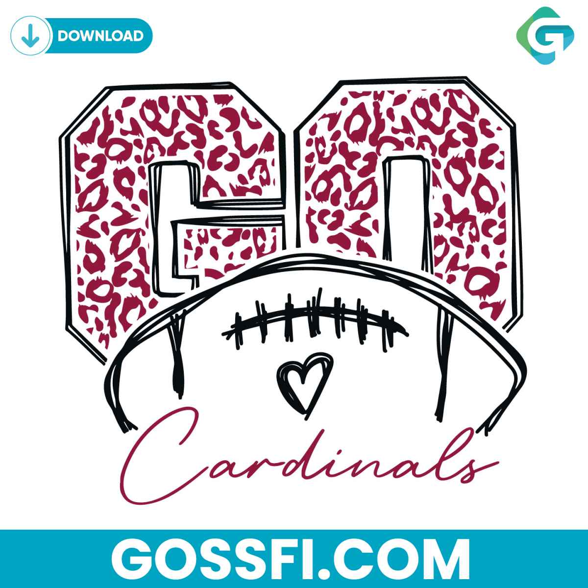 go-cardinals-football-leopard-pattern-svg