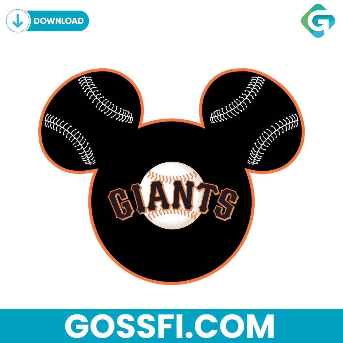 san-francisco-giants-baseball-mickey-mouse-svg