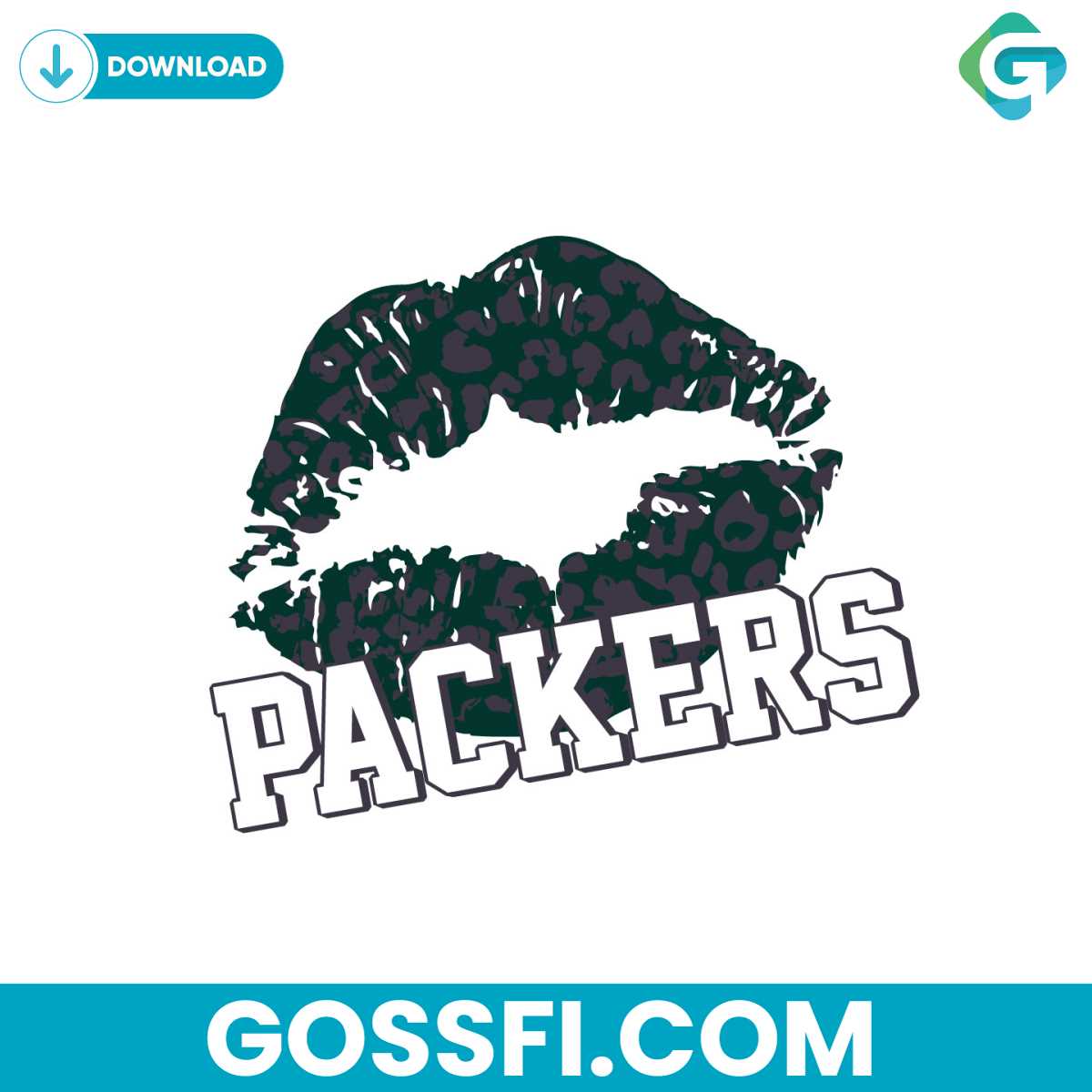 leopard-pattern-lips-green-bay-packers-svg