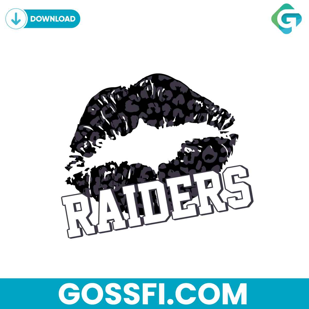 leopard-pattern-lips-las-vegas-raiders-svg