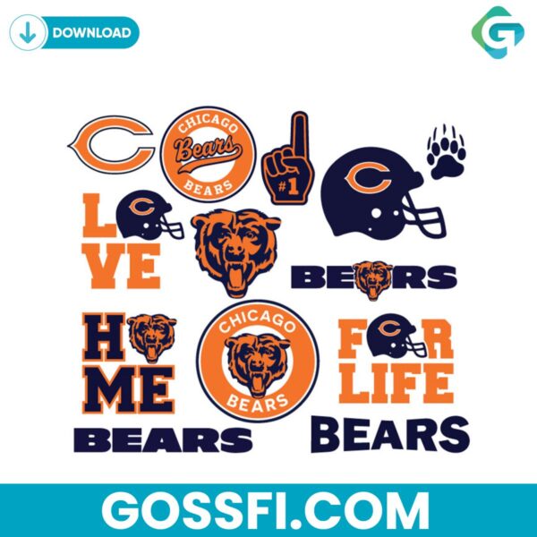 chicago-bears-bundle-football-nfl-bundle-svg