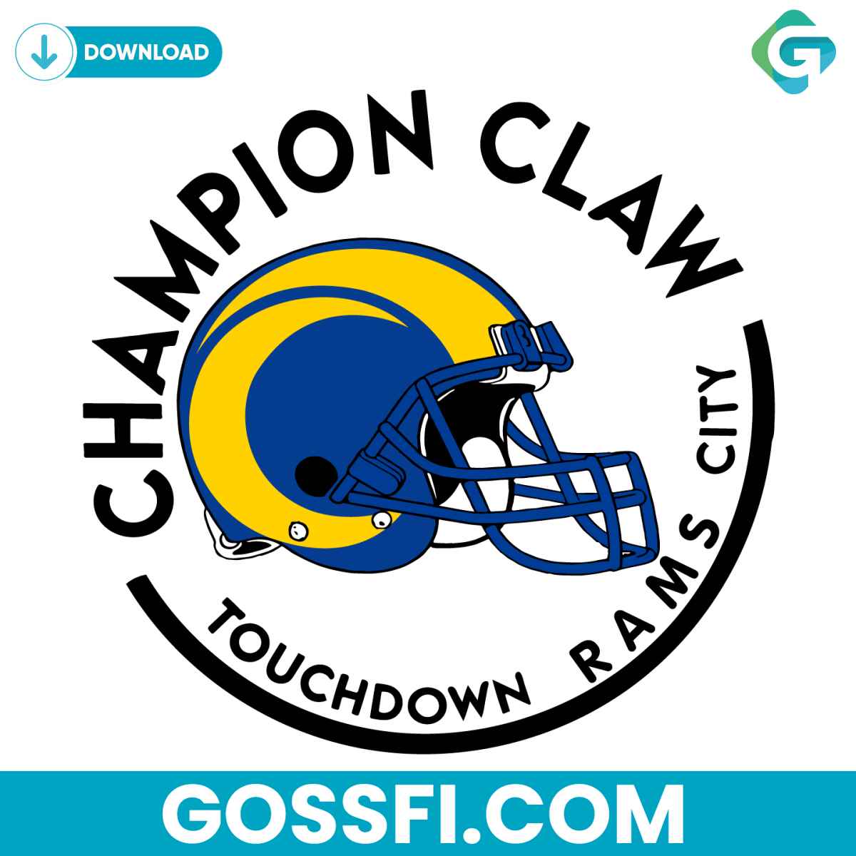 champion-claw-touchdown-rams-city-svg
